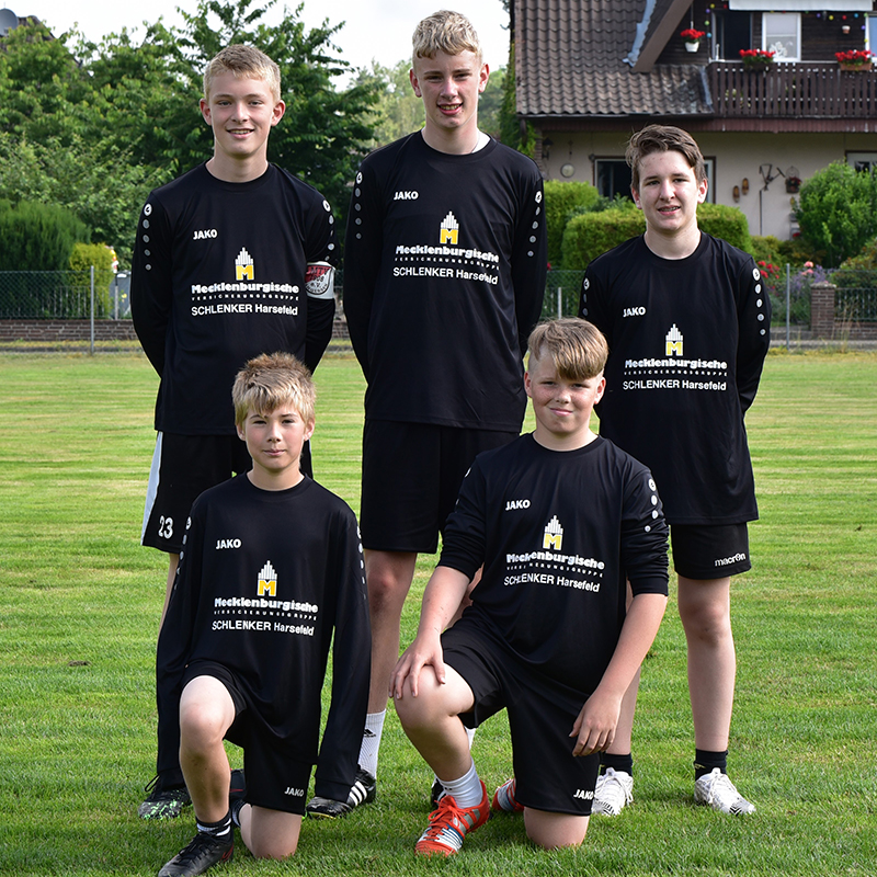 Silbermedaillengewinner Jungen U14 - Simon Steffen, Joris Finkel, Kevin Grass (hinten von links), Florian Röbber und Tim Serbian (vorne von links).