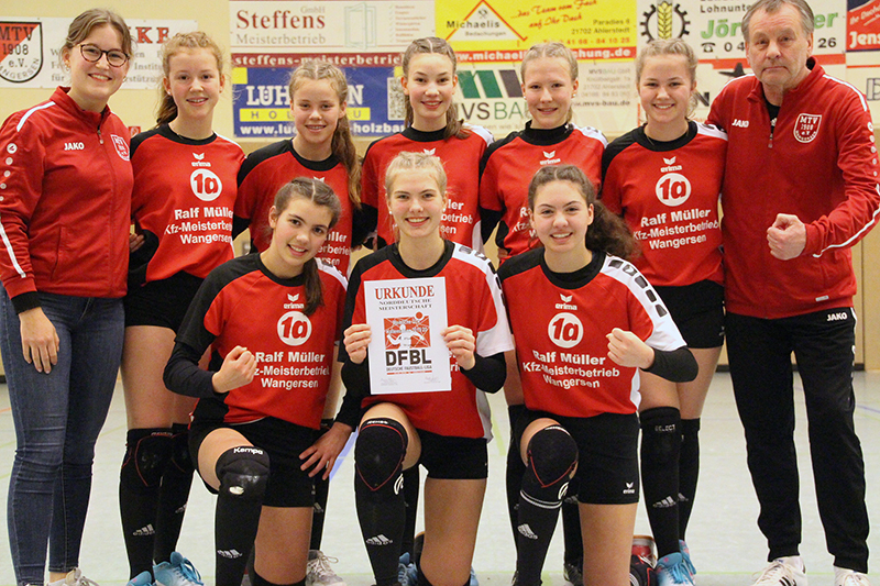 Wangersens U14-Mädchen gewinnen die Norddeutsche Meisterschaft