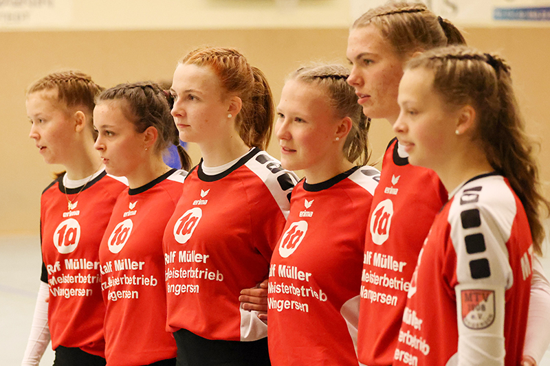 Mädchen U18 - Janne Meyer. Maria Ahrens, Levke Löhn, Nele Müller, Jella Zabel und Paula Lühmann